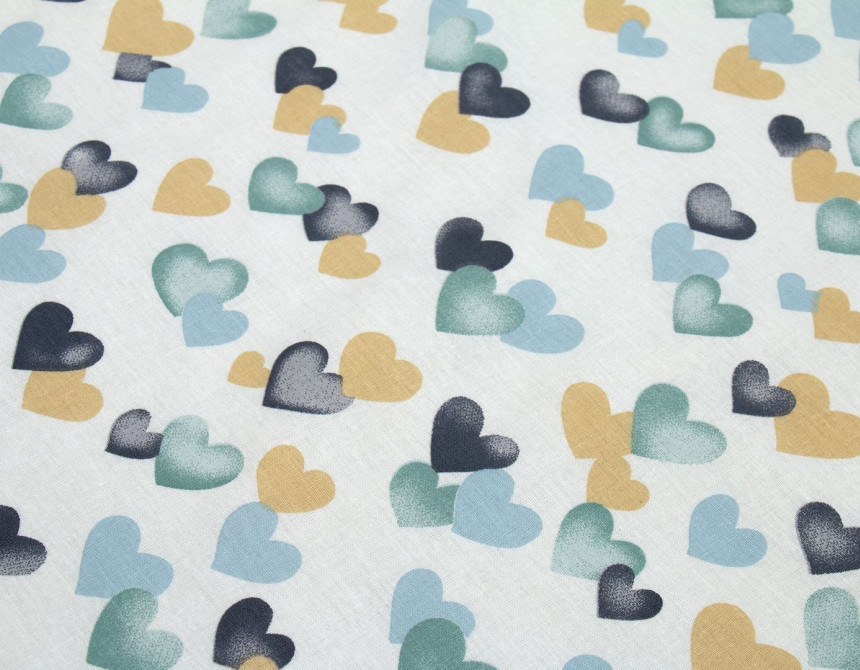 ΠΑΝΑ ΧΑΣΕΣ bebe Hearts 11 80X80 Grey-Green Cotton 100%