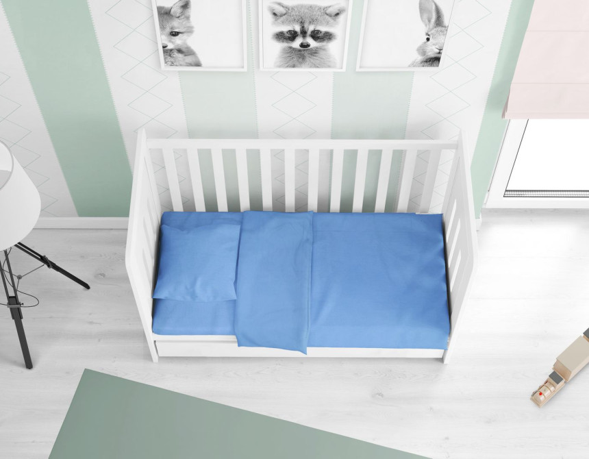ΠΑΠΛΩΜΑ bebe Solid 498 120X160 Sky blue Cotton 100%