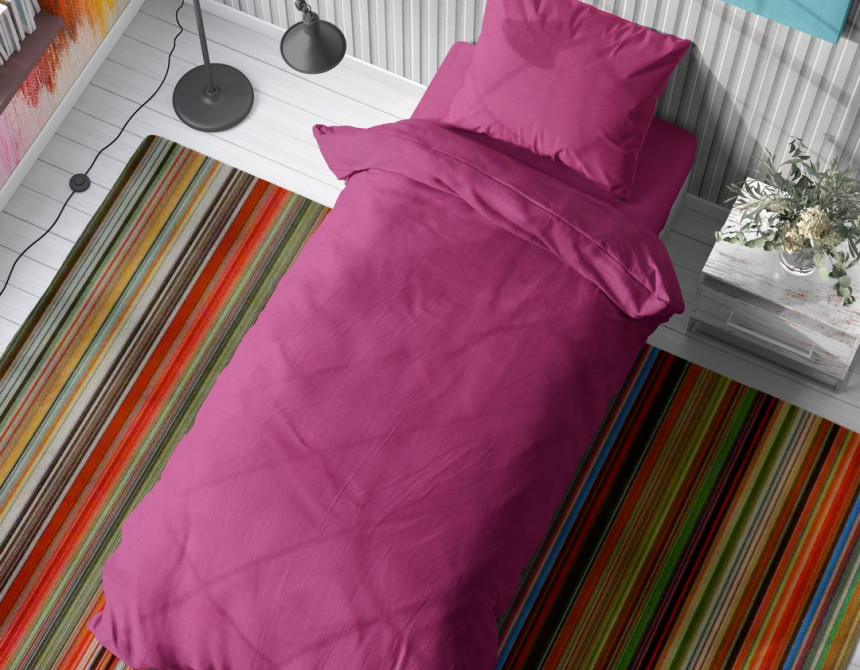 ΠΑΠΛΩΜΑΤΟΘΗΚΗ Solid 499 160Χ240 Fuchsia Cotton 100%