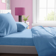 ΠΑΠΛΩΜΑΤΟΘΗΚΗ Solid 498 220Χ240 Sky blue Cotton 100%
