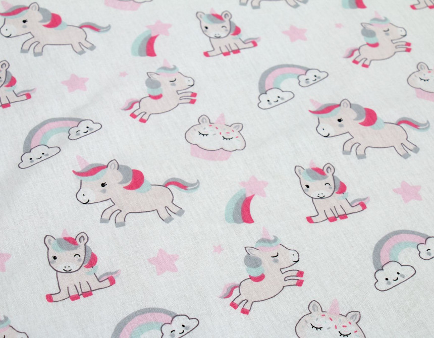 ΣΕΝΤΟΝΑΚΙ ΛΙΚΝΟΥ bebe Unicorn 108 80Χ110 White-Pink Cotton 100%