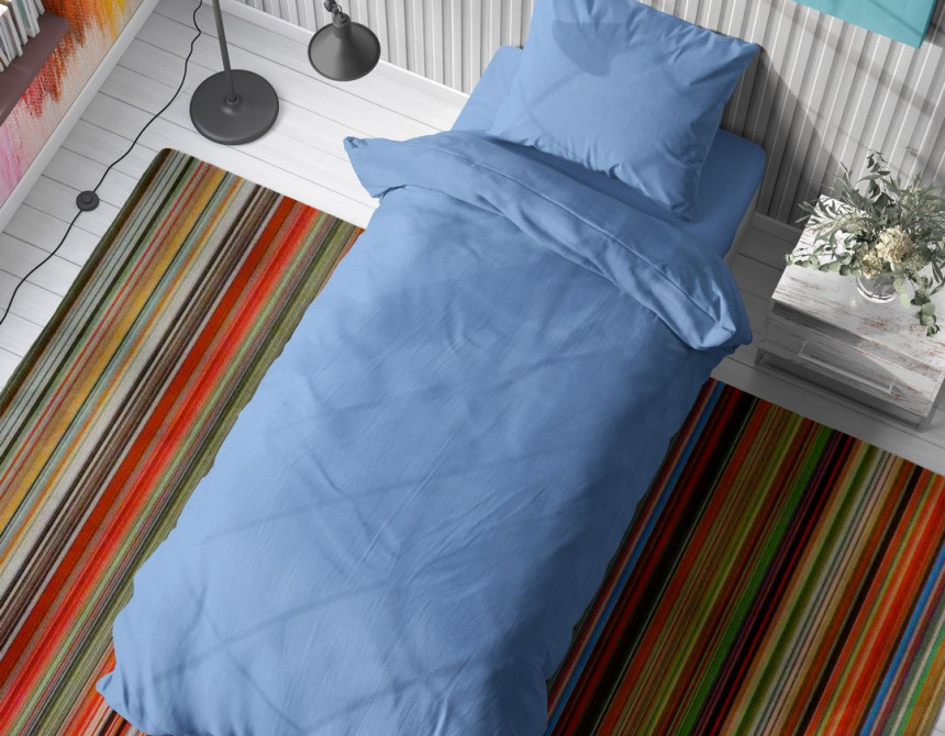 ΣΕΝΤΟΝΙΑ ΣΕΤ 3 τεμ Solid 498 160Χ240 Sky blue Cotton 100%