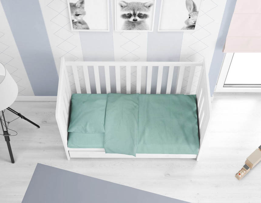 ΣΕΝΤΟΝΙΑ ΣΕΤ 3 τεμ bebe Solid 497 120Χ160 Aqua Cotton 100%