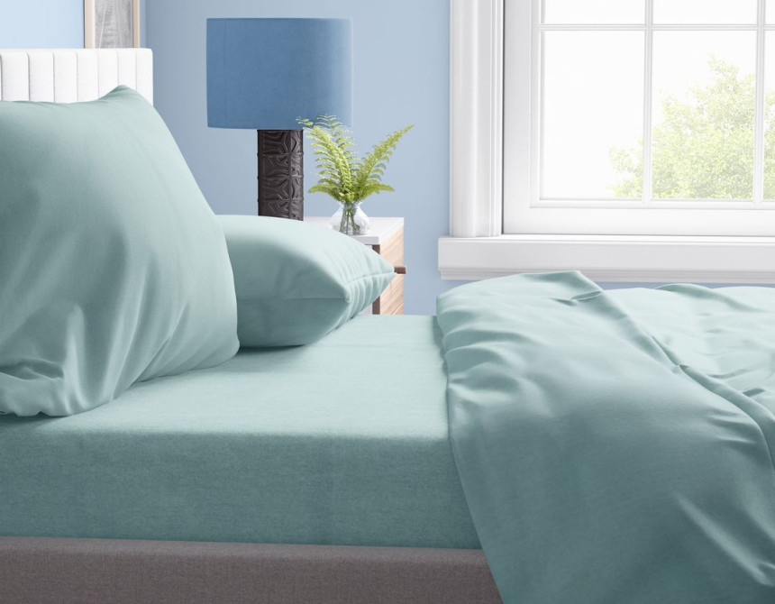 ΣΕΝΤΟΝΙΑ ΣΕΤ 4 τεμ Solid 497 220Χ240 Aqua Cotton 100%