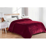 ΚΟΥΒΕΡΤΑ CORAL FLEECE Polyester 220X240 Μονόχρωμη 04 Bordeaux