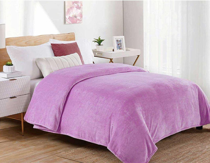ΚΟΥΒΕΡΤΑ CORAL FLEECE Polyester 220X240 Μονόχρωμη 05 Lila