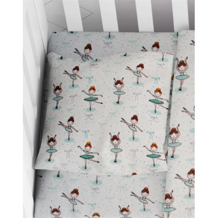 ΜΑΞΙΛΑΡΟΘΗΚΗ ΕΜΠΡΙΜΕ bebe Μπαλαρίνα 166 35Χ45 Green Flannel Cotton 100%