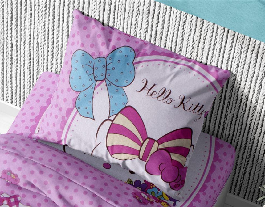 ΜΑΞΙΛΑΡΟΘΗΚΗ ΕΜΠΡΙΜΕ kids H.Kitty 170 50Χ70 Pink Flannel Cotton 100%