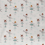 ΠΑΝΑ ΦΑΝΕΛΑ bebe Μπαλαρίνα 166 80X80 Green Flannel Cotton 100%