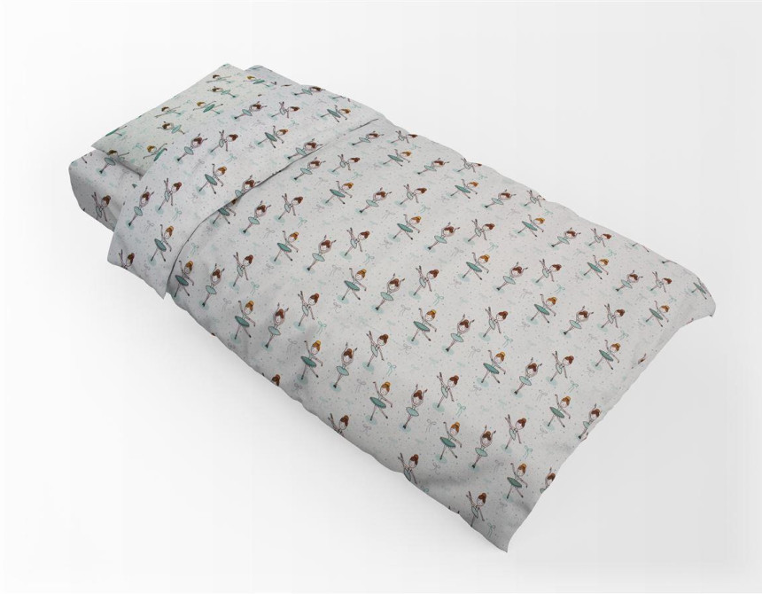 ΣΕΝΤΟΝΙΑ ΕΜΠΡΙΜΕ ΣΕΤ 3 τεμ kids Μπαλαρίνα 166 160Χ240 Green Flannel Cotton 100%