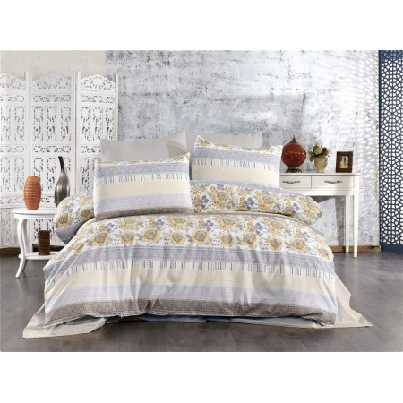ΣΕΝΤΟΝΙΑ ΕΜΠΡΙΜΕ ΣΕΤ 3 τεμ Ηλιαχτίδα 370 160Χ240 Grey-Beige Cott/Pol 70/30