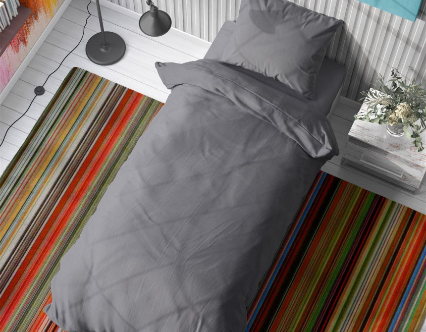 ΣΕΝΤΟΝΙΑ ΣΕΤ 2 τεμ Solid 495 160Χ240 Dark grey Cotton 100%