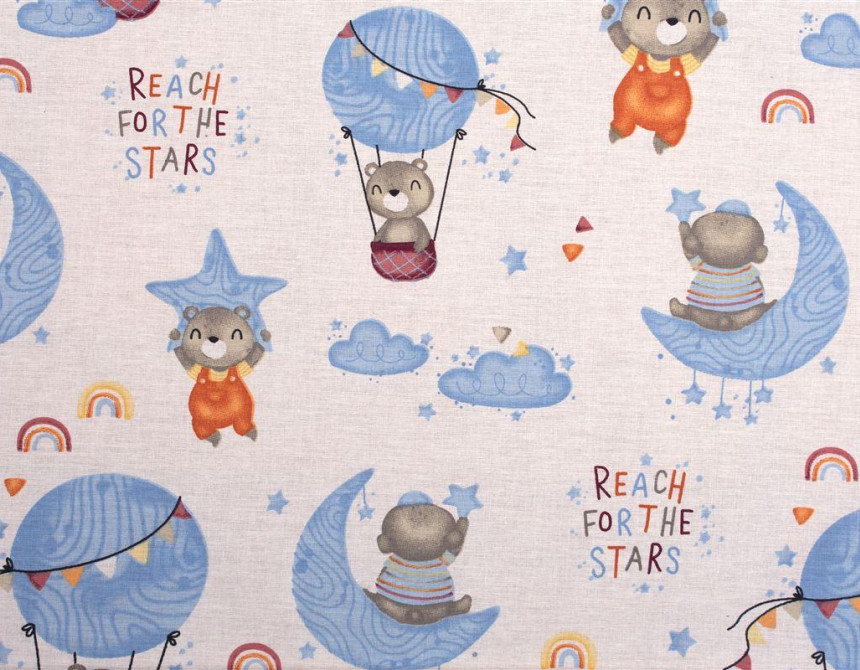 ΣΕΝΤΟΝΑΚΙ ΛΙΚΝΟΥ bebe Reach the stars 191 80Χ110 Sky blue Cotton 100%