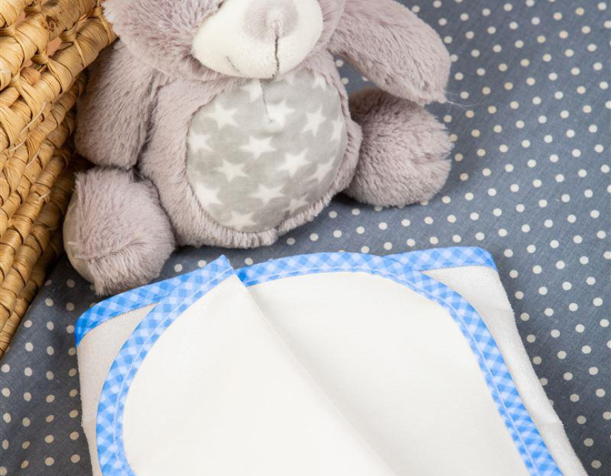 ΣΕΛΤΕΔΑΚΙ ΑΔΙΑΒΡΟΧΟ bebe 32 67Χ90 ΛΕΥΚΟ/ΣΙΕΛ Cotton 100%