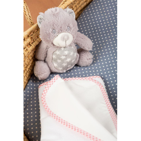 ΣΕΛΤΕΔΑΚΙ ΑΔΙΑΒΡΟΧΟ bebe 33 67Χ90 ΛΕΥΚΟ/ΡΟΖ Cotton 100%