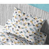 ΜΑΞΙΛΑΡΟΘΗΚΗ ΕΜΠΡΙΜΕ kids Hearts 11 50Χ70 Grey-Green Cotton 100%