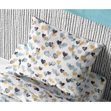 ΜΑΞΙΛΑΡΟΘΗΚΗ ΕΜΠΡΙΜΕ kids Hearts 11 50Χ70 Grey-Green Cotton 100%
