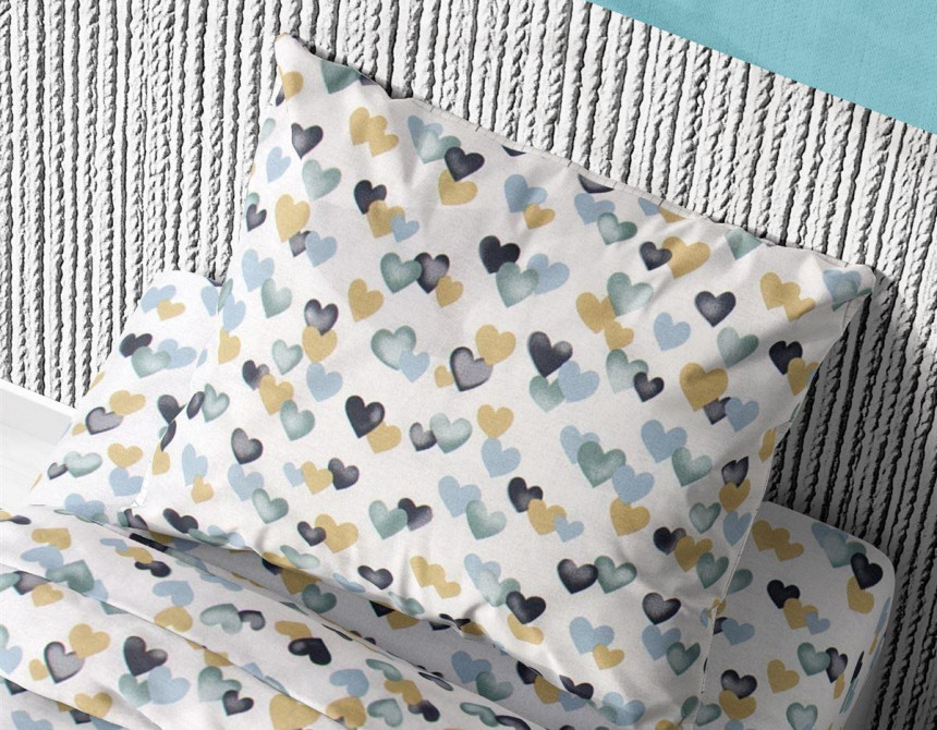 ΜΑΞΙΛΑΡΟΘΗΚΗ ΕΜΠΡΙΜΕ kids Hearts 11 50Χ70 Grey-Green Cotton 100%