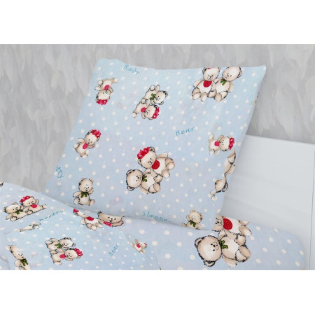 ΜΑΞΙΛΑΡΟΘΗΚΗ ΕΜΠΡΙΜΕ kids Two Lovely Bears 64 50Χ70 Blue Cotton 100%