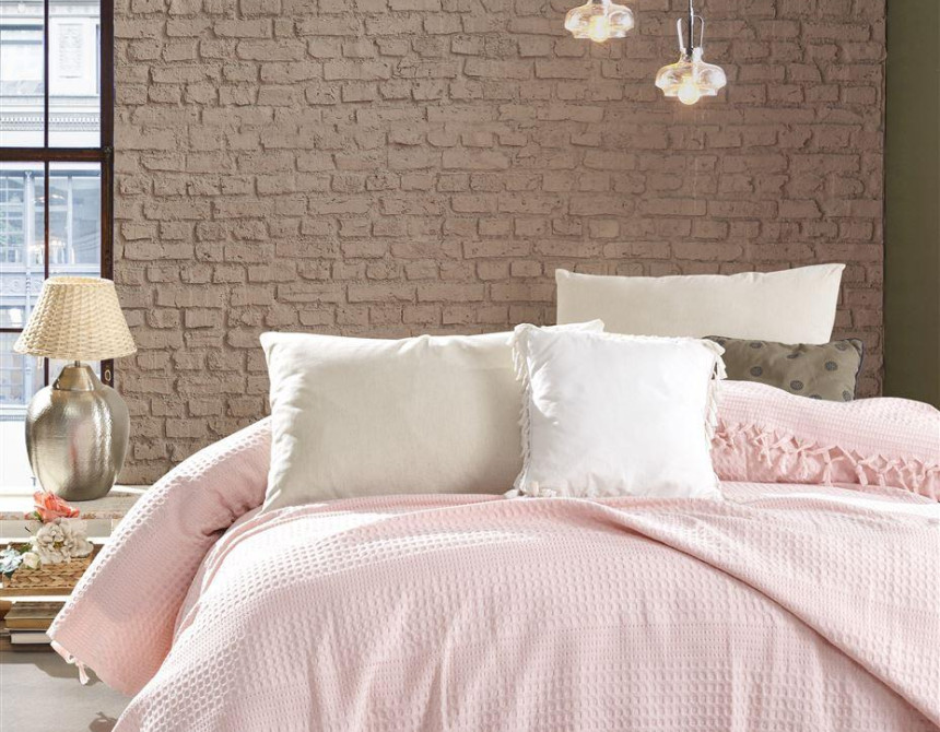 ΚΟΥΒΕΡΤΑ ΠΙΚΕ Dobby 220Χ240 English rose Cotton 100%