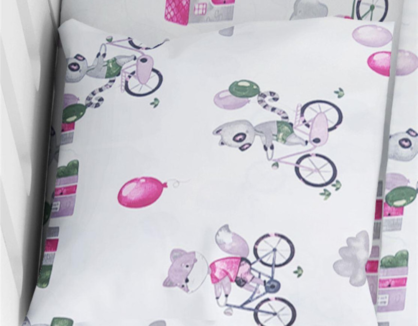 ΜΑΞΙΛΑΡΟΘΗΚΗ ΕΜΠΡΙΜΕ bebe Bicycle 416 35Χ45 White-Bordeaux Cotton 100%