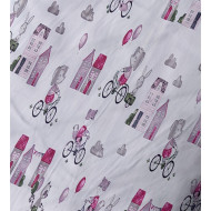 ΠΑΝΑ ΧΑΣΕΣ bebe Bicycle 416 80X80 White-Bordeaux Cotton 100%