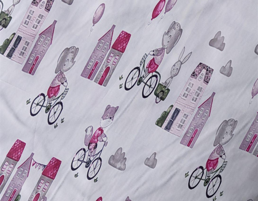 ΠΑΝΑ ΧΑΣΕΣ bebe Bicycle 416 80X80 White-Bordeaux Cotton 100%