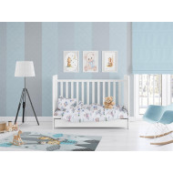 ΠΑΠΛΩΜΑ ΕΜΠΡΙΜΕ bebe Bicycle 415 120X160 White-Blue Cotton 100%