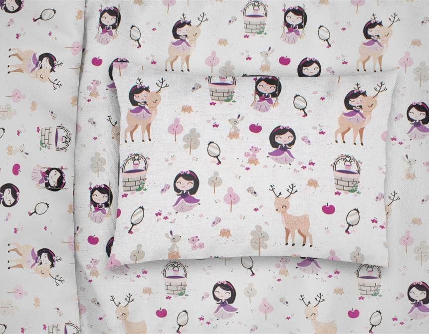 ΜΑΞΙΛΑΡΟΘΗΚΗ ΕΜΠΡΙΜΕ bebe Lily & Deer 179 35X45 White-Pink Cotton 100%