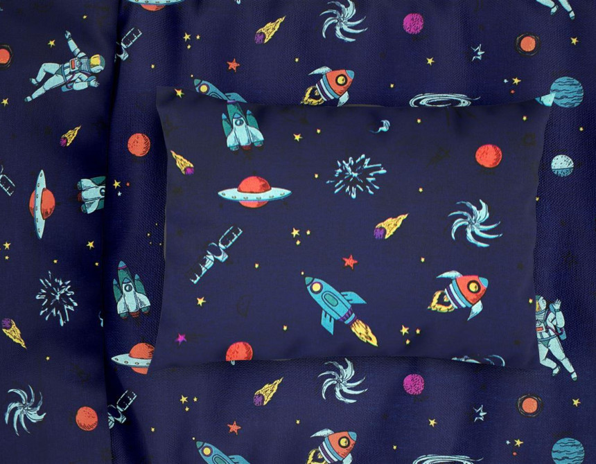 ΜΑΞΙΛΑΡΟΘΗΚΗ ΕΜΠΡΙΜΕ bebe Space 189 35Χ45 Blue Cotton 100%
