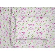 ΜΑΞΙΛΑΡΟΘΗΚΗ ΕΜΠΡΙΜΕ kids Elephant 173 50Χ70 White-Pink Cotton 100%
