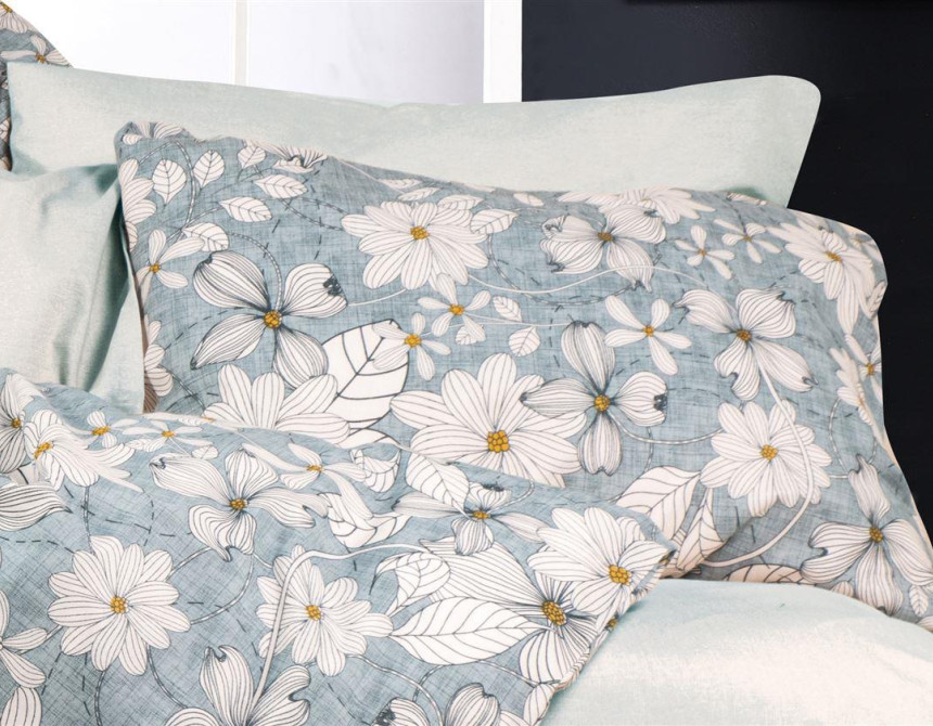 ΜΑΞΙΛΑΡΟΘΗΚΗ ΕΜΠΡΙΜΕ Ήρα 425 50Χ70 White-Denim Blue Cott/Pol 70/30