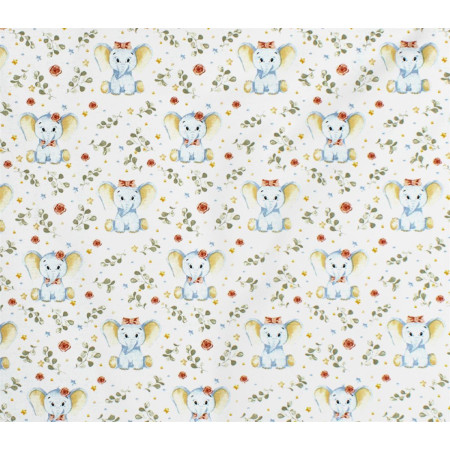 ΠΑΝΑ ΧΑΣΕΣ bebe Elephant 175 80Χ80 White-Blue Cotton 100%