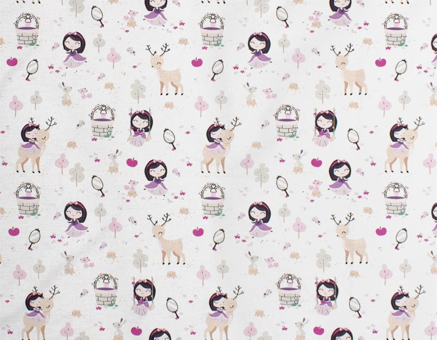 ΠΑΝΑ ΧΑΣΕΣ bebe Lily & Deer 179 80X80 White-Pink Cotton 100%