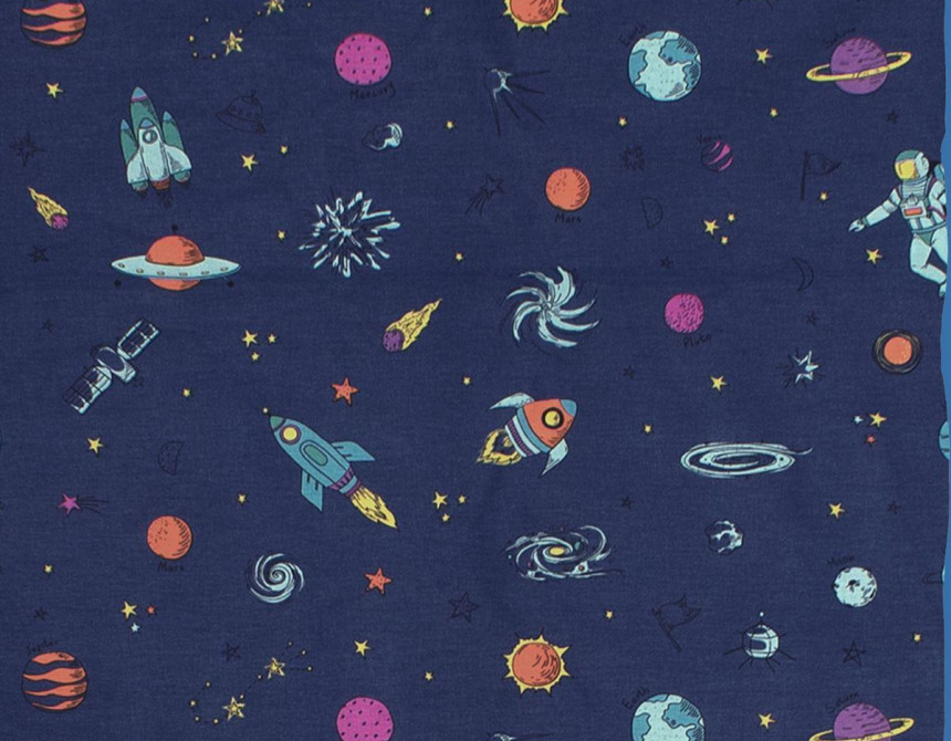 ΠΑΝΑ ΧΑΣΕΣ bebe Space 189 80X80 Blue Cotton 100%