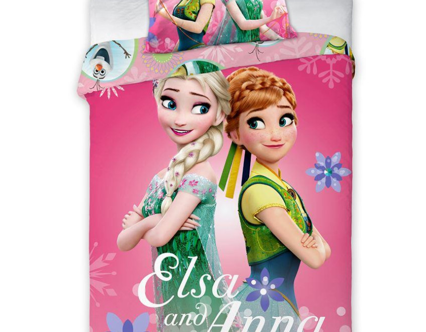 ΠΑΠΛΩΜΑΤΟΘΗΚΗ & ΠΑΠΛΩΜΑ ΣΕΤ 4 τεμ. Disney Frozen 584 100x135 Digital Print Cotton 100%