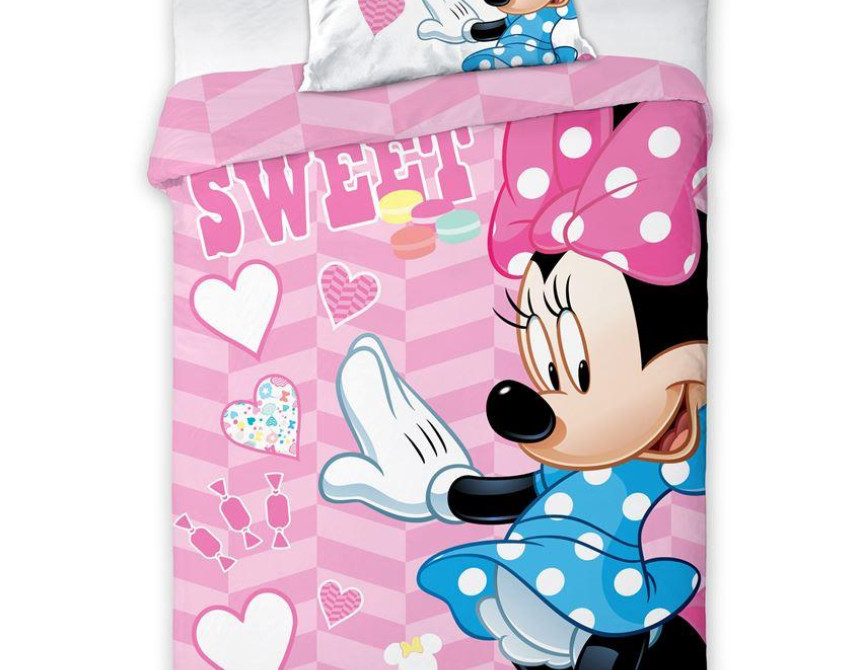 ΠΑΠΛΩΜΑΤΟΘΗΚΗ & ΠΑΠΛΩΜΑ ΣΕΤ 4 τεμ. Disney Minnie 581 100x135 Digital Print Cotton 100%