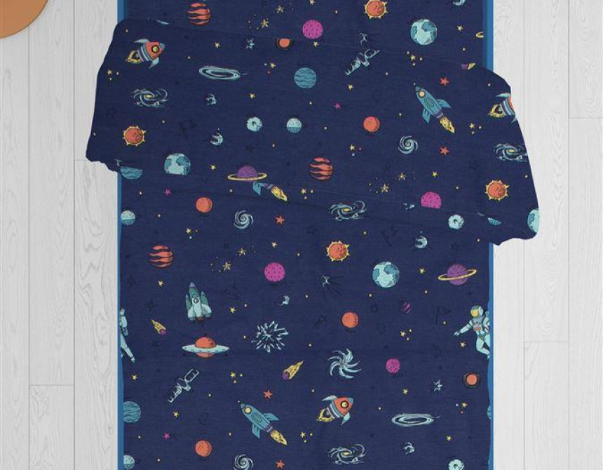ΠΑΠΛΩΜΑΤΟΘΗΚΗ ΕΜΠΡΙΜΕ kids Space 189 160X240 Blue Cotton 100%