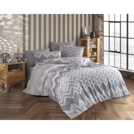 ΣΕΝΤΟΝΙΑ ΕΜΠΡΙΜΕ ΣΕΤ 4 τεμ Αθηνά 405 220X240 Grey Cott/Pol 70/30