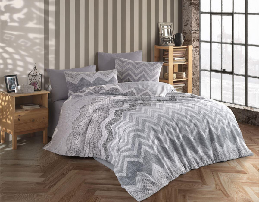 ΣΕΝΤΟΝΙΑ ΕΜΠΡΙΜΕ ΣΕΤ 4 τεμ Αθηνά 405 220X240 Grey Cott/Pol 70/30