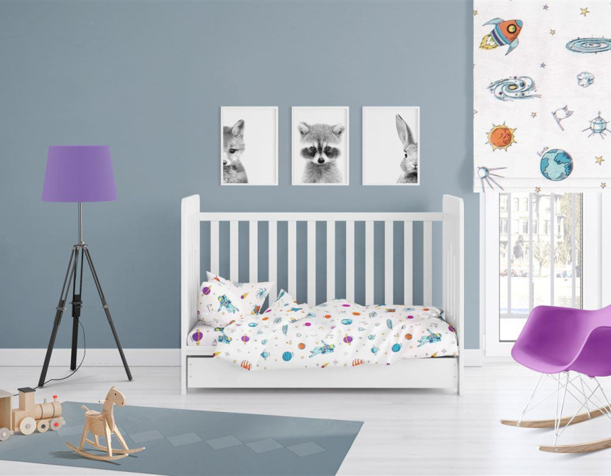 ΚΑΤΩΣΕΝΤΟΝΟ ΜΕ ΛΑΣΤΙΧΟ bebe Space 188 0,70X1,40X0,15 White Cotton 100%