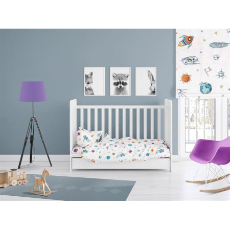 ΠΑΠΛΩΜΑΤΟΘΗΚΗ ΕΜΠΡΙΜΕ bebe Space 188 120Χ160 White Cotton 100%