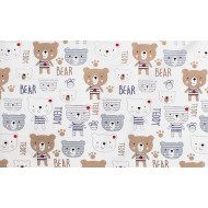 ΣΕΝΤΟΝΑΚΙ ΛΙΚΝΟΥ bebe Teddy 163 80X110 White-Beige Flannel Cotton 100%