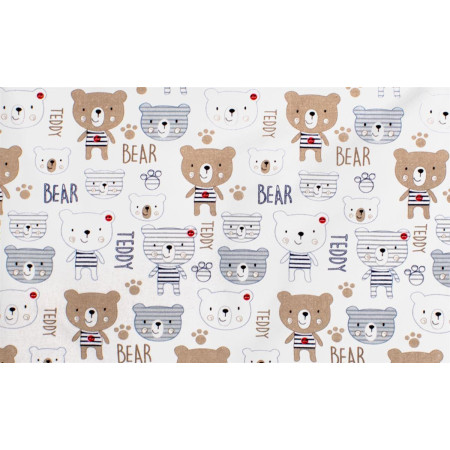 ΣΕΝΤΟΝΑΚΙ ΛΙΚΝΟΥ bebe Teddy 163 80X110 White-Beige Flannel Cotton 100%