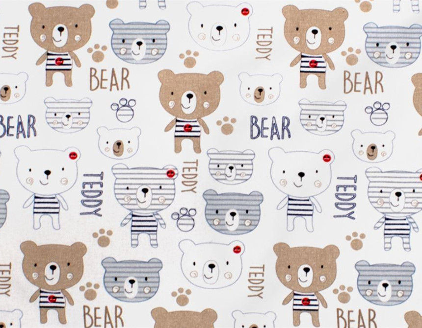 ΣΕΝΤΟΝΑΚΙ ΛΙΚΝΟΥ bebe Teddy 163 80X110 White-Beige Flannel Cotton 100%