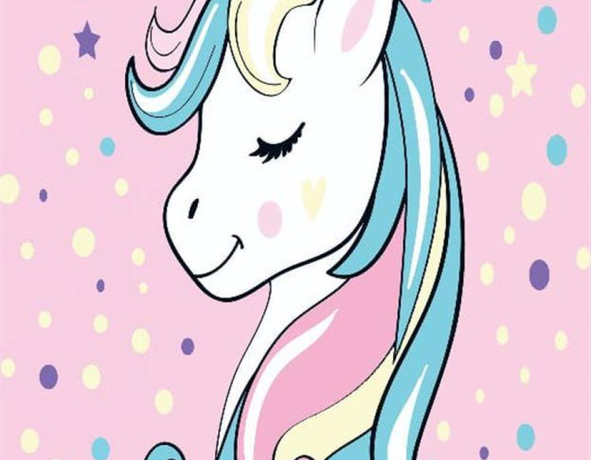 ΠΕΤΣΕΤΑ ΘΑΛΑΣΣΗΣ ΒΕΛΟΥΤΕ kids Unicorn 22 70X140 Digital Print 100% Cotton