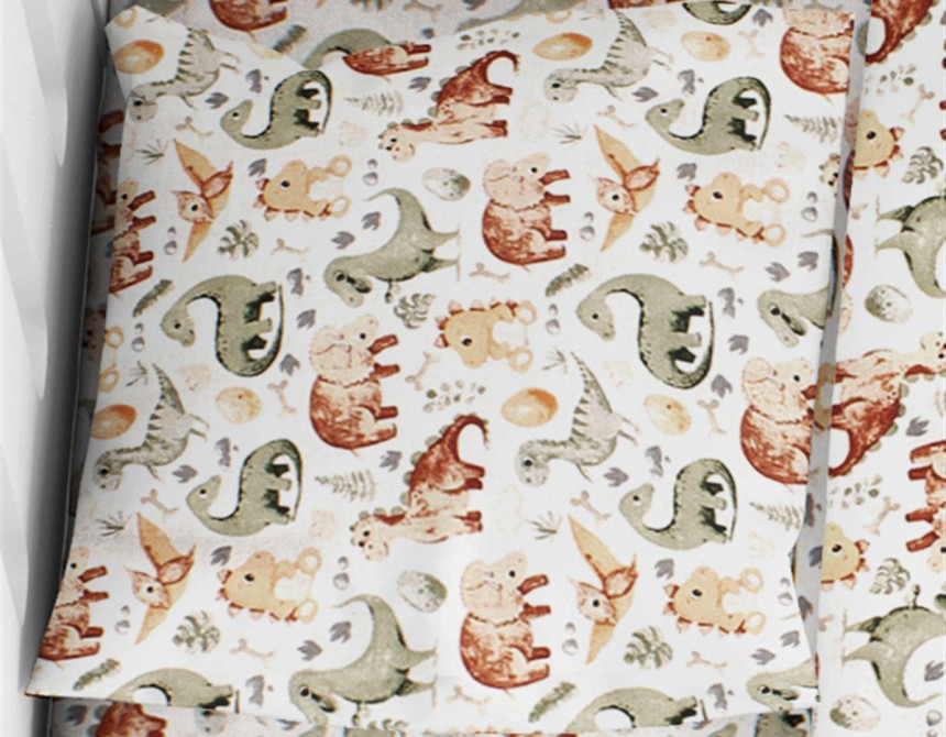 ΜΑΞΙΛΑΡΟΘΗΚΗ ΕΜΠΡΙΜΕ bebe Dinosaur 515 35X45 Beige 100% Cotton