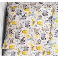 ΜΑΞΙΛΑΡΟΘΗΚΗ ΕΜΠΡΙΜΕ bebe Dinosaur 516 35X45 Grey 100% Cotton