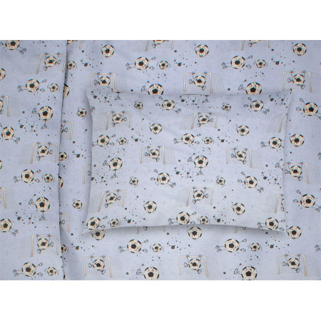 ΜΑΞΙΛΑΡΟΘΗΚΗ ΕΜΠΡΙΜΕ kids Football 521 50X70 Sky Blue 100% Cotton