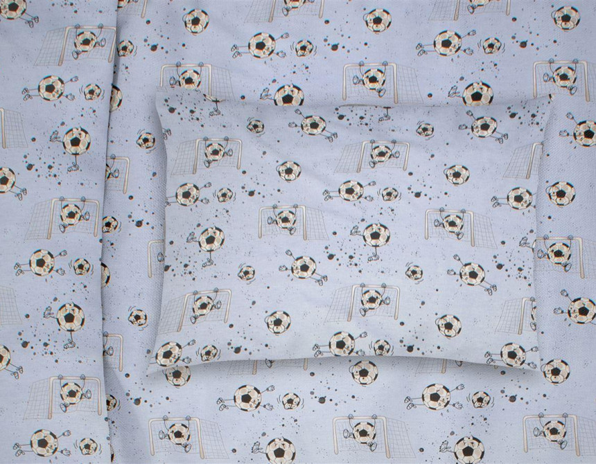 ΜΑΞΙΛΑΡΟΘΗΚΗ ΕΜΠΡΙΜΕ kids Football 521 50X70 Sky Blue 100% Cotton